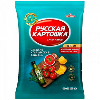 140г. Слад. итальян. томаты чипсы карт. "Русская картошка"