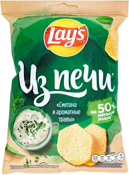 чипсы Lay’s из печи Сметана/ароматные травы 85 гр.