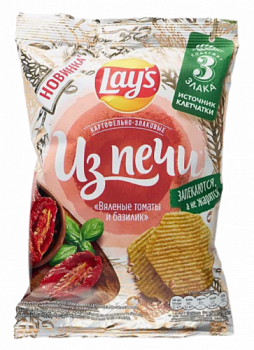 чипсы Lay’s из печи Вяленые томаты и базилик, 81г