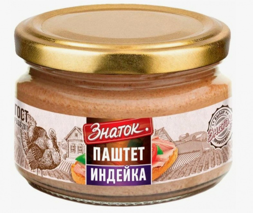 Паштет Индейка ГОСТ 200г ст/б, ЗНАТОК
