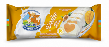 400гр. Мороженое двухсл. ванильн. и с манго и маракуйей м.д.ж. 15,0%, КизК