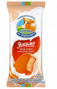 70гр. Мороженое пломбир крем-брюле. в бел.глаз. с карам., ЭСКИМО, КизК 