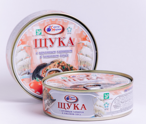Щука с крупяным гарниром (тм Санта -Мария) ж/б 230г ключ