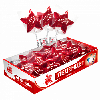 Карамель н/палочке  Сердечко, Звездочка "Петруша", 20г