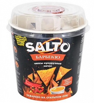 220 гр., "SALTO" Nachos + 100 гр. соус барбекю