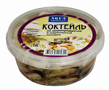 0,4  Коктейль из морепродуктов в маринаде 