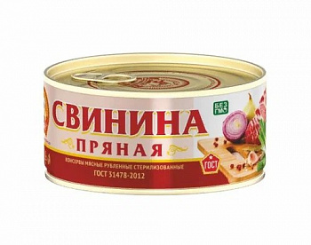 Свинина Пряная ГОСТ. 300 гр. ж/б ключ, Калининград