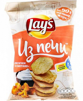 чипсы Lay’s из печи Лисички в сметане 85 гр.