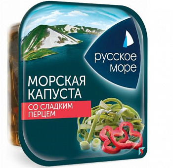 Капуста морская маринов. Лук и сладкий перец  "Русское море" 200 гр. класс.