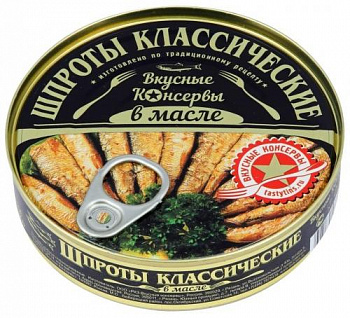 Шпроты Классические в/м ж/б ключ  "Вкусные консервы" 160 гр.