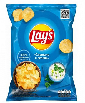 140гр. чипсы Lay’s сметана зелень