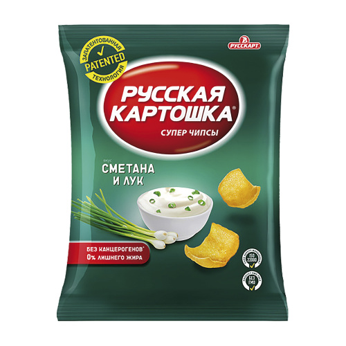 50г. Сметана/лук чипсы карт. "Русская картошка"