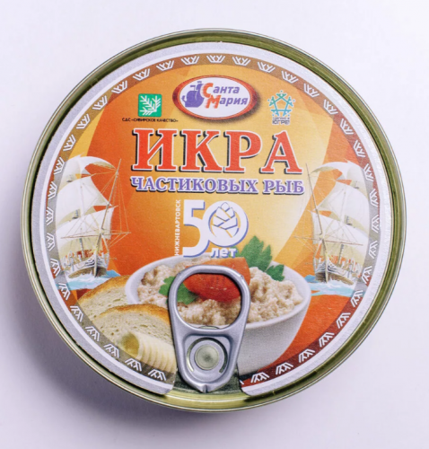 Икра частиковых рыб (тм Санта -Мария) ж/б 170г ключ