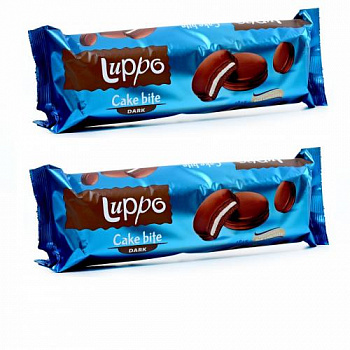 Сендвич - кекс "LUPPO DARK" с маршмеллоу в мол. шок. 184гр. 