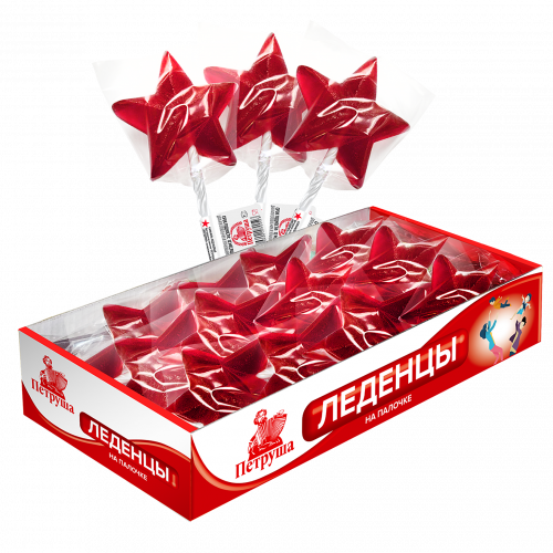 Карамель н/палочке  Сердечко, Звездочка "Петруша", 20г