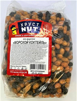 Арахис в хрустящей корочке "Морской коктейль" ТМ "ХрусNUT"