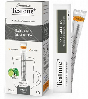 Черный чай "Бергамот" TEATONE 27гр.
