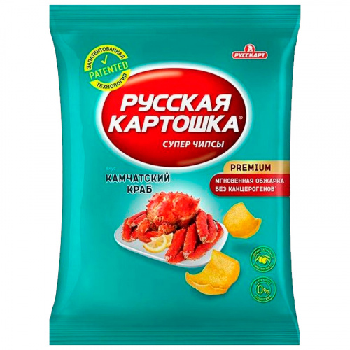 80г. Камчатский краб чипсы карт. "Русская картошка"