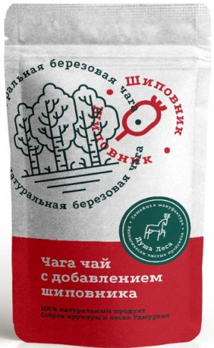 Чага Чай с добавлением шиповника, 100г