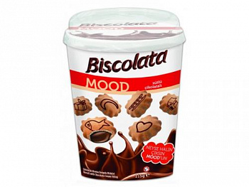 Печенье "Biscolata Mood" с начин. из шок. крема 115гр. (стакан)