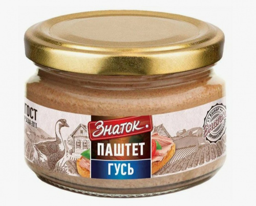 Паштет Гусь ГОСТ 200г ст/б, ЗНАТОК
