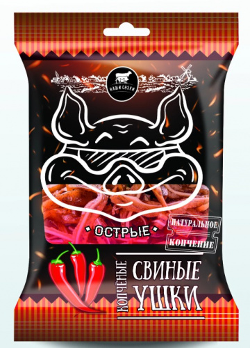 Свиные ушки "Наши Снеки" острые 90 гр.