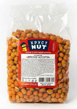 Арахис в хрустящей корочке "Мясное ассорти" ТМ "ХрусNUT"