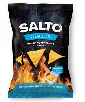 125 гр., "SALTO" Nachos классик + соус в инд. упаковке