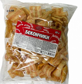 80 гр Чипсы "Бекон" со вкусом бекона 