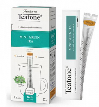 Зеленый чай "Мята" TEATONE 27гр.