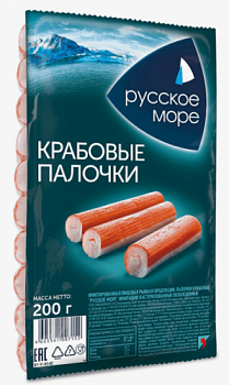 Палочки крабовые охлажд. "Русское море" 200 гр.