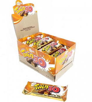 Печенье (батончик) "Twingo" покрытый мол.шок.и карам. 42гр. 